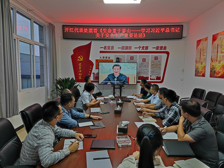 达陕公司开江代表处组织观看《生命重于泰山——学习习近平总书记关于安全生产重要论述》_副本.jpg